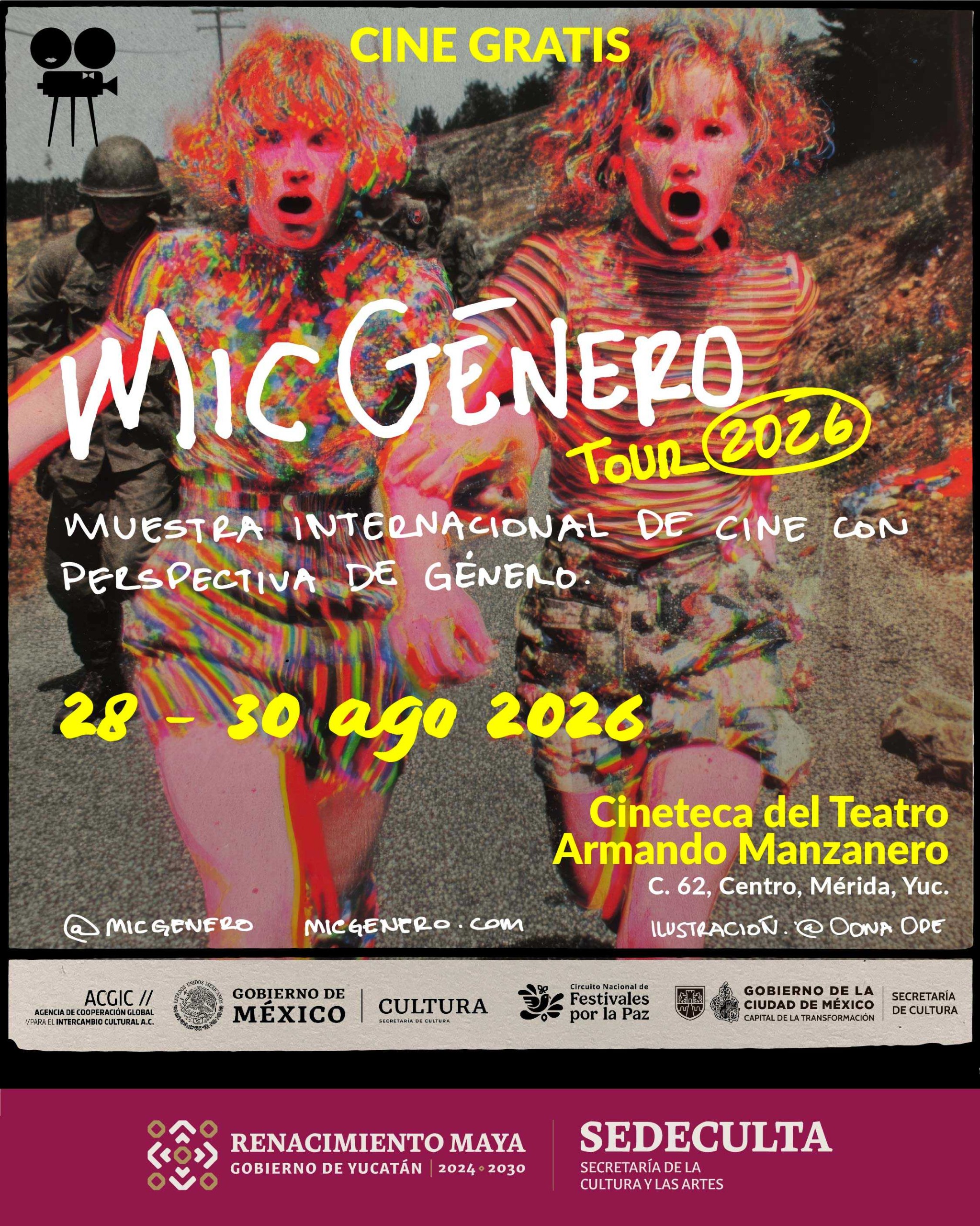 MICGénero Tour 2026 llega a Mérida con cine sobre memoria, identidad e igualdad