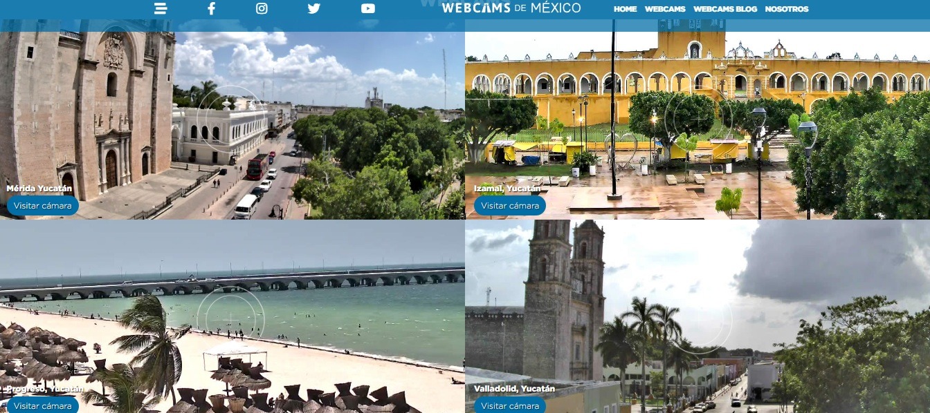 Yucatán incorpora cuatro destinos a transmisiones en tiempo real de Webcams de México