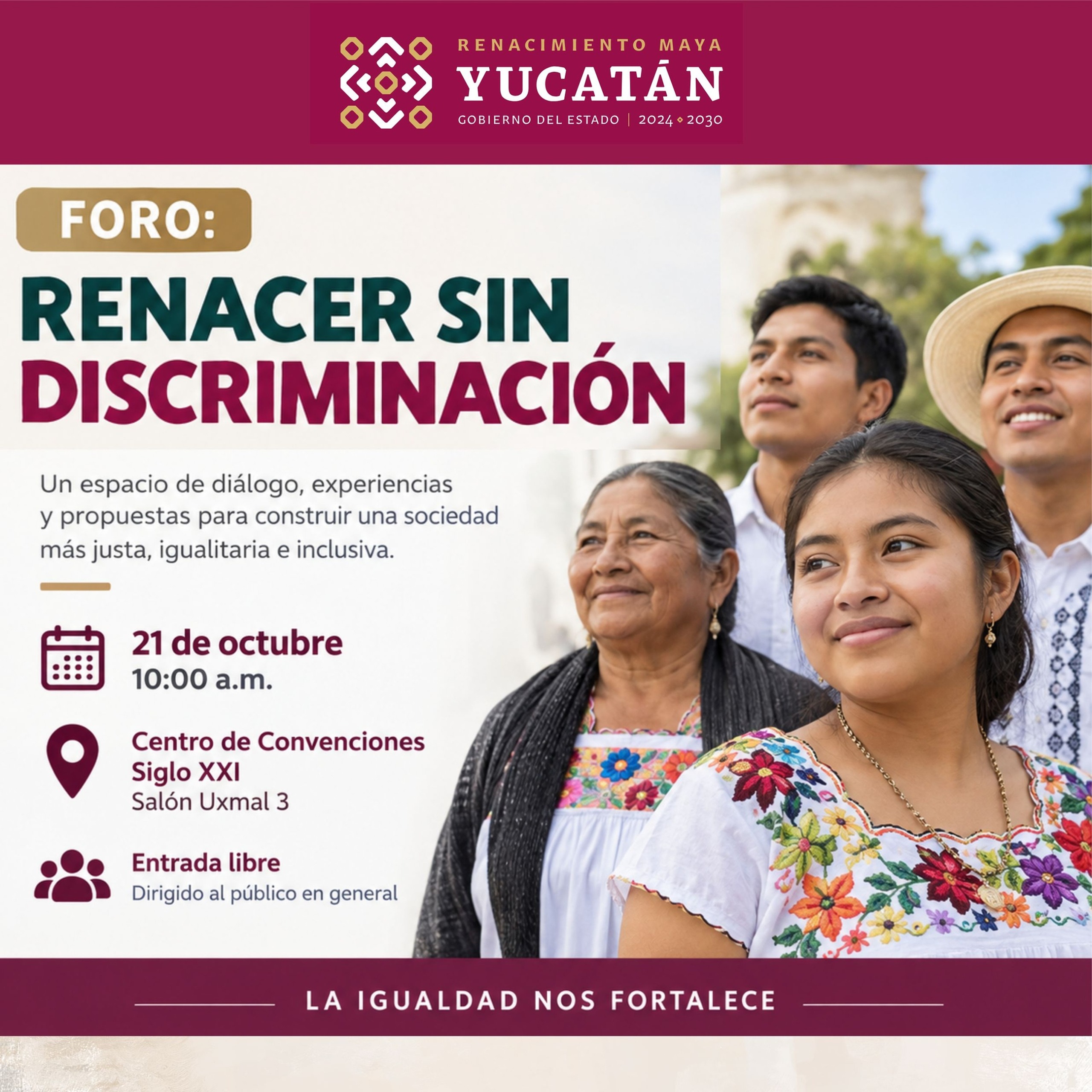Foro “Renacer sin discriminación” acercará información sobre derechos y servicios en Yucatán